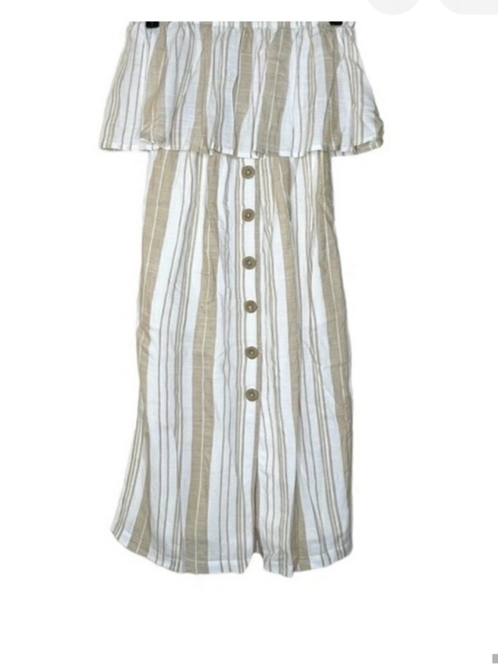 L*Space Daydreamer Strapless Dress in Cream and Beige, XS - Picture 3 of 6